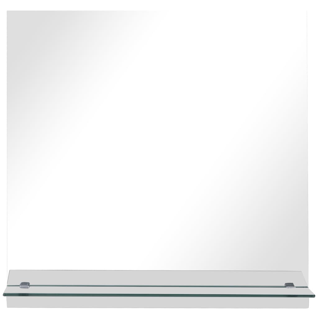 Vidaxl -Wandspiegel mit Regal 50x50 cm gehärtetes Glas