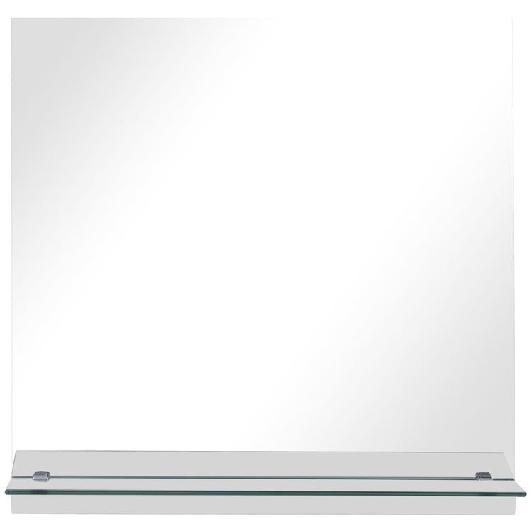 Vidaxl -Wandspiegel mit Regal 50x50 cm gehärtetes Glas