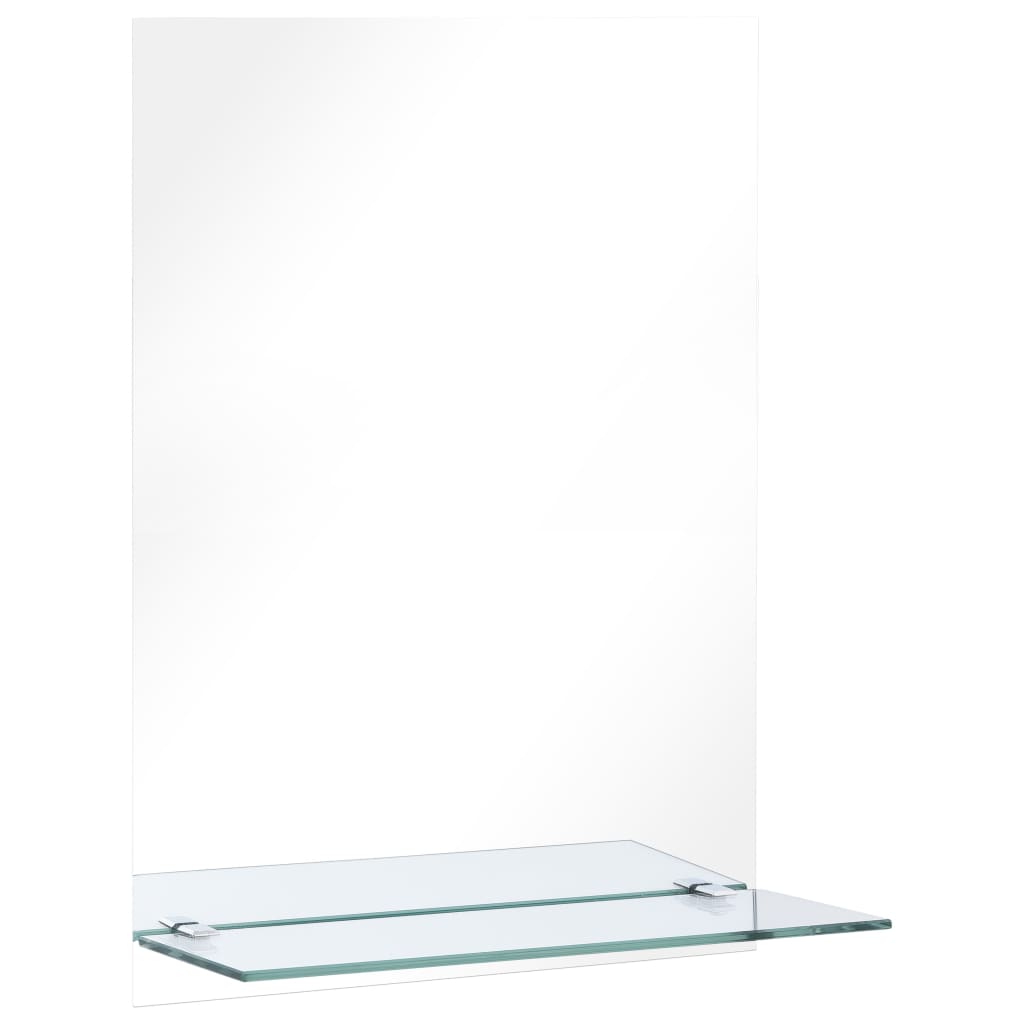 Vidaxl -Wandspiegel mit Regal 40x60 cm gehärtetes Glas