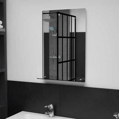 Vidaxl -Wandspiegel mit Regal 40x60 cm gehärtetes Glas