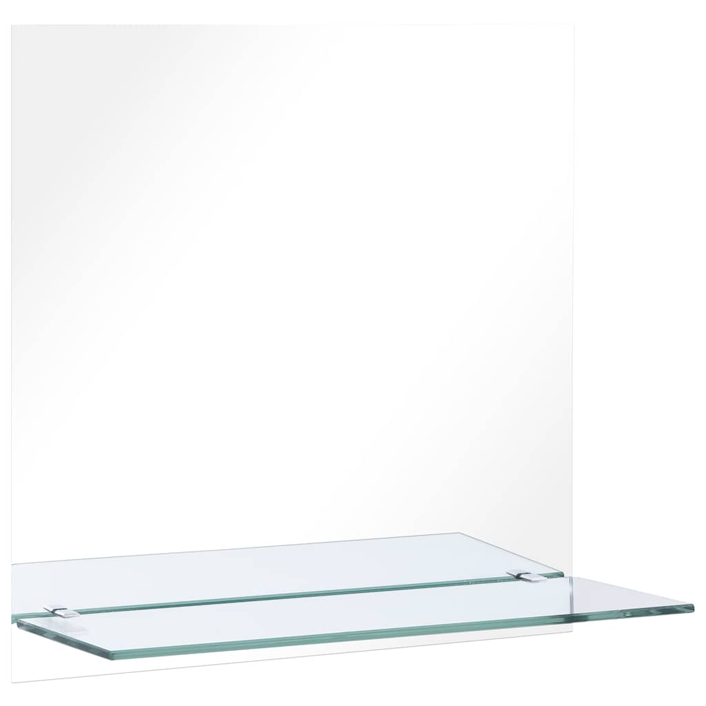 Vidaxl -Wandspiegel mit Regal 60x60 cm gehärtetes Glas