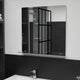Vidaxl -Wandspiegel mit Regal 60x60 cm gehärtetes Glas