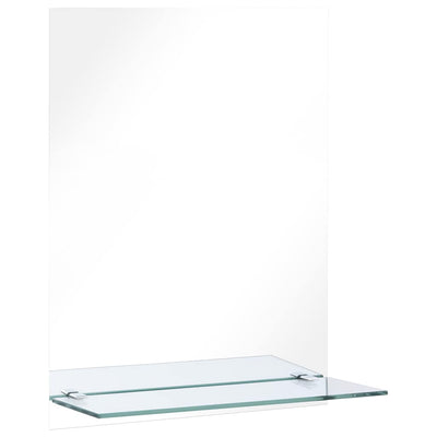 Vidaxl -Wandspiegel mit Regal 50 x 70 cm gehärtetes Glas