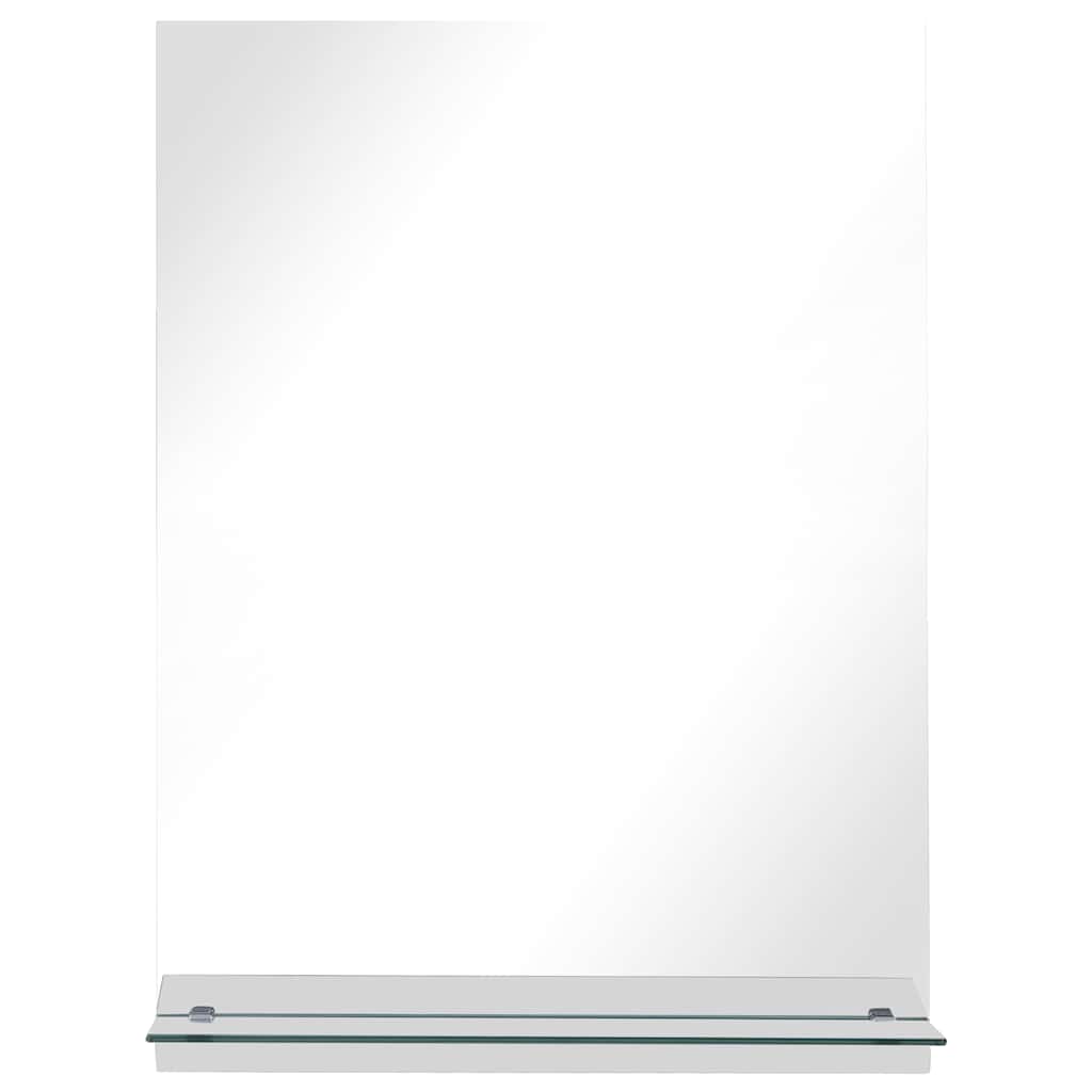 Vidaxl -Wandspiegel mit Regal 50 x 70 cm gehärtetes Glas
