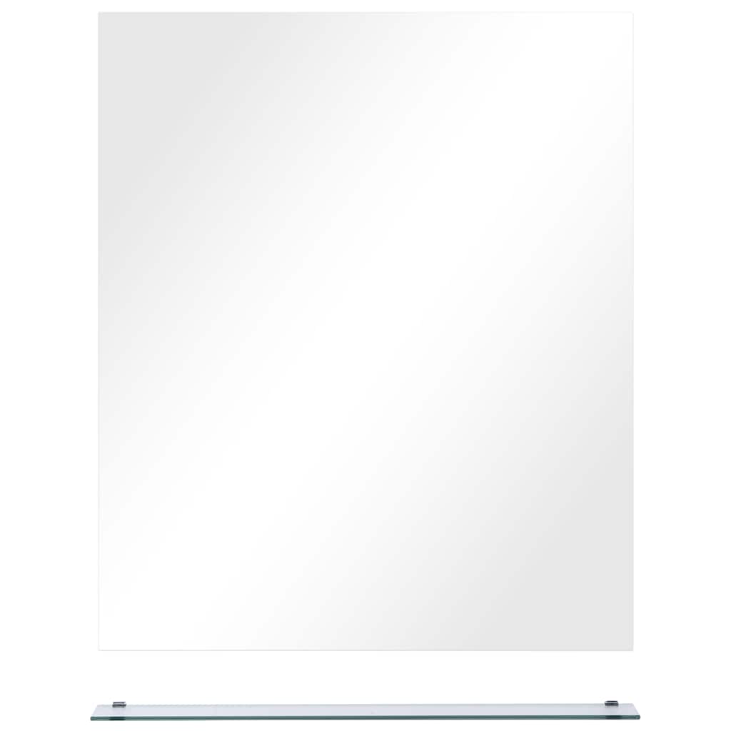 Vidaxl -Wandspiegel mit Regal 50 x 60 cm gehärtetes Glas