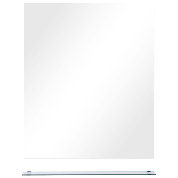 Vidaxl -Wandspiegel mit Regal 50 x 60 cm gehärtetes Glas