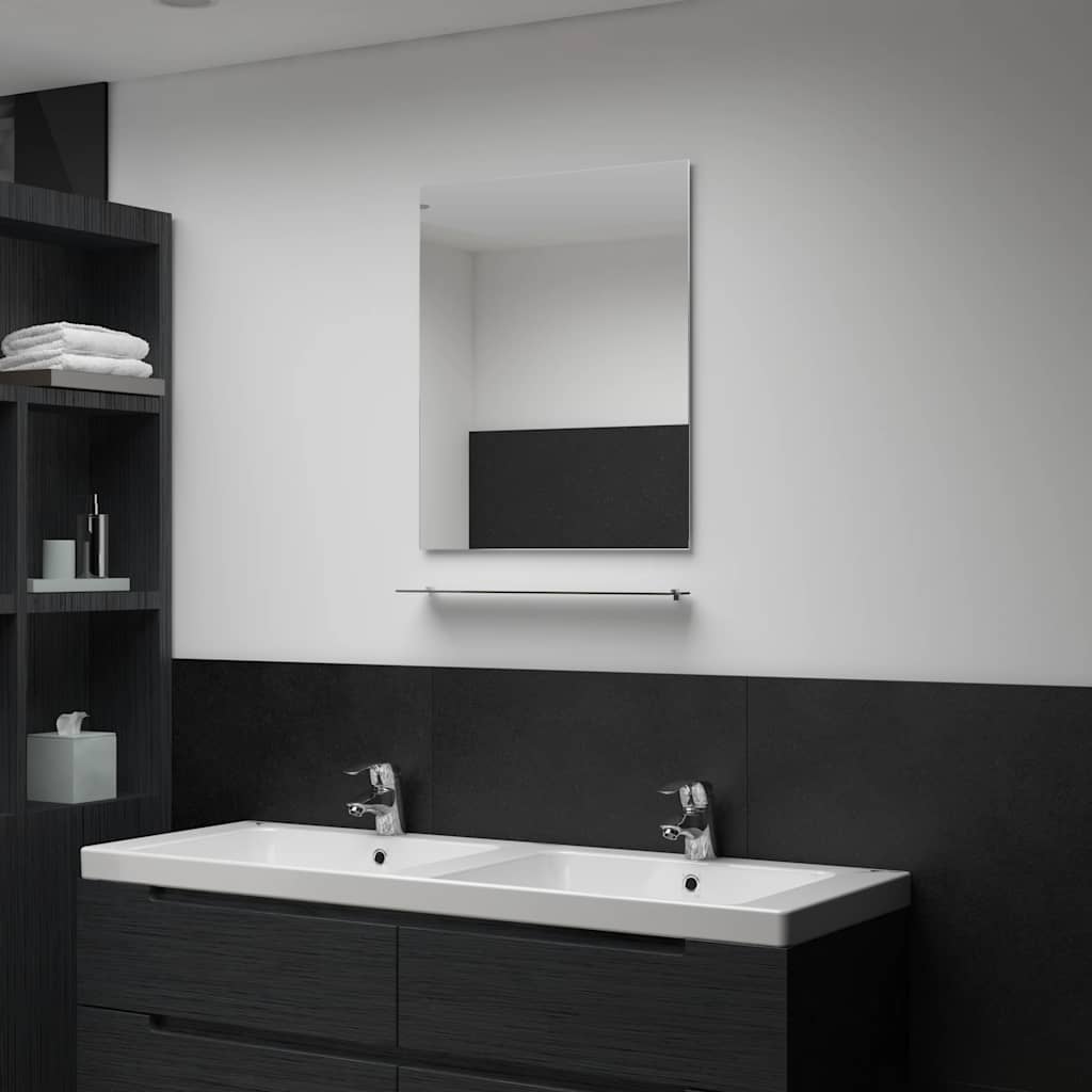 Vidaxl -Wandspiegel mit Regal 50 x 60 cm gehärtetes Glas