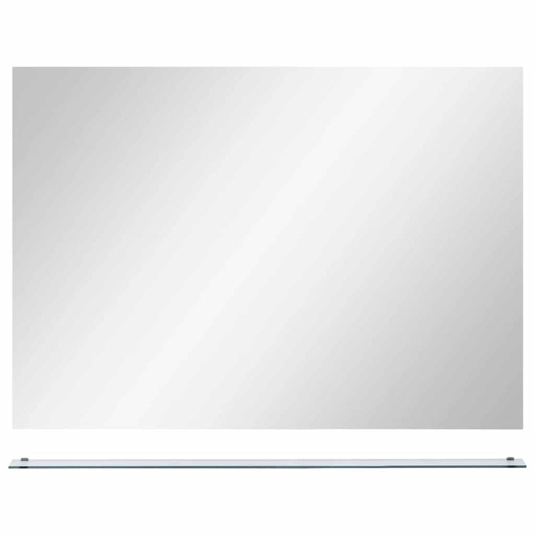 Vidaxl -Wandspiegel mit Regal 80x60 cm gehärtetes Glas
