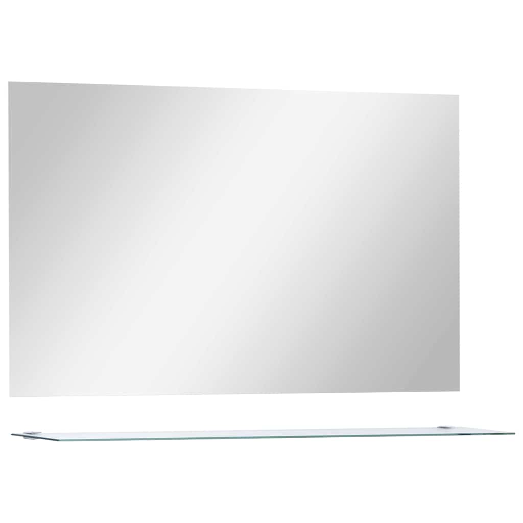 Vidaxl -Wandspiegel mit Regal 100x60 cm gehärtetes Glas