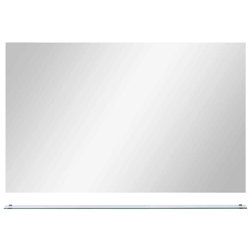 Vidaxl -Wandspiegel mit Regal 100x60 cm gehärtetes Glas