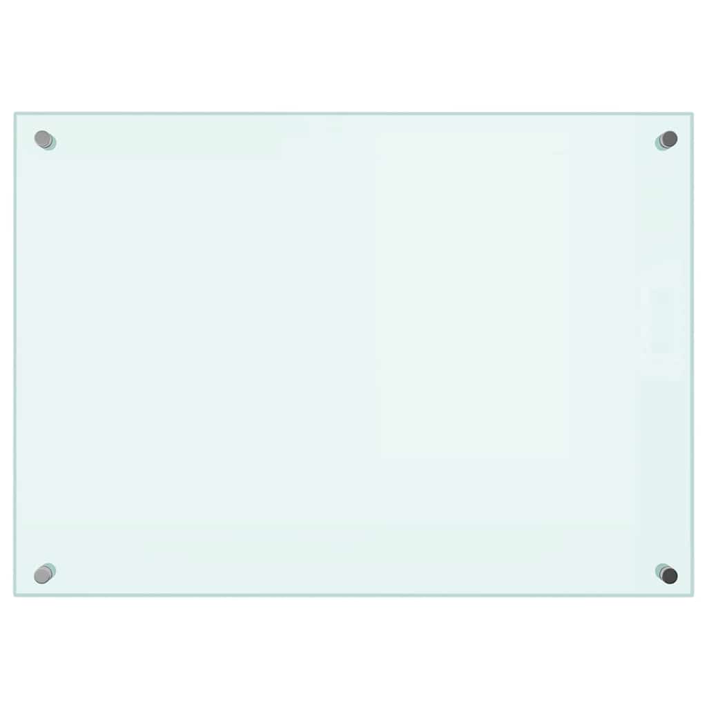 VIDAXL -Scheinsbildschirm Küche 70x50 cm gehärtetes Glas weiß