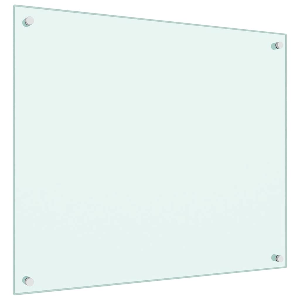 VIDAXL -Scheinsbildschirm Küche 70x60 cm Temperiertes Glas weiß