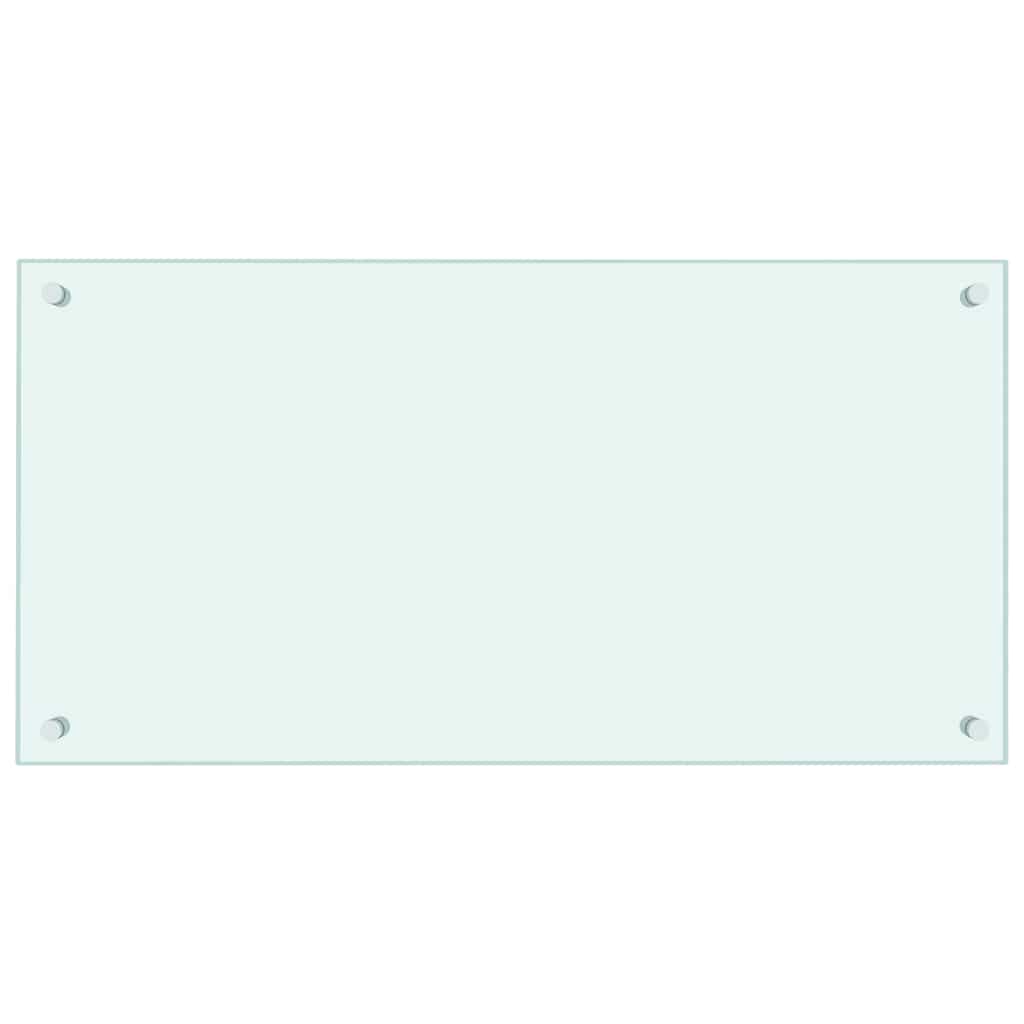 VIDAXL FRAGE SEMBLE KITCHE 80x40 cm gehärtetes Glas weiß