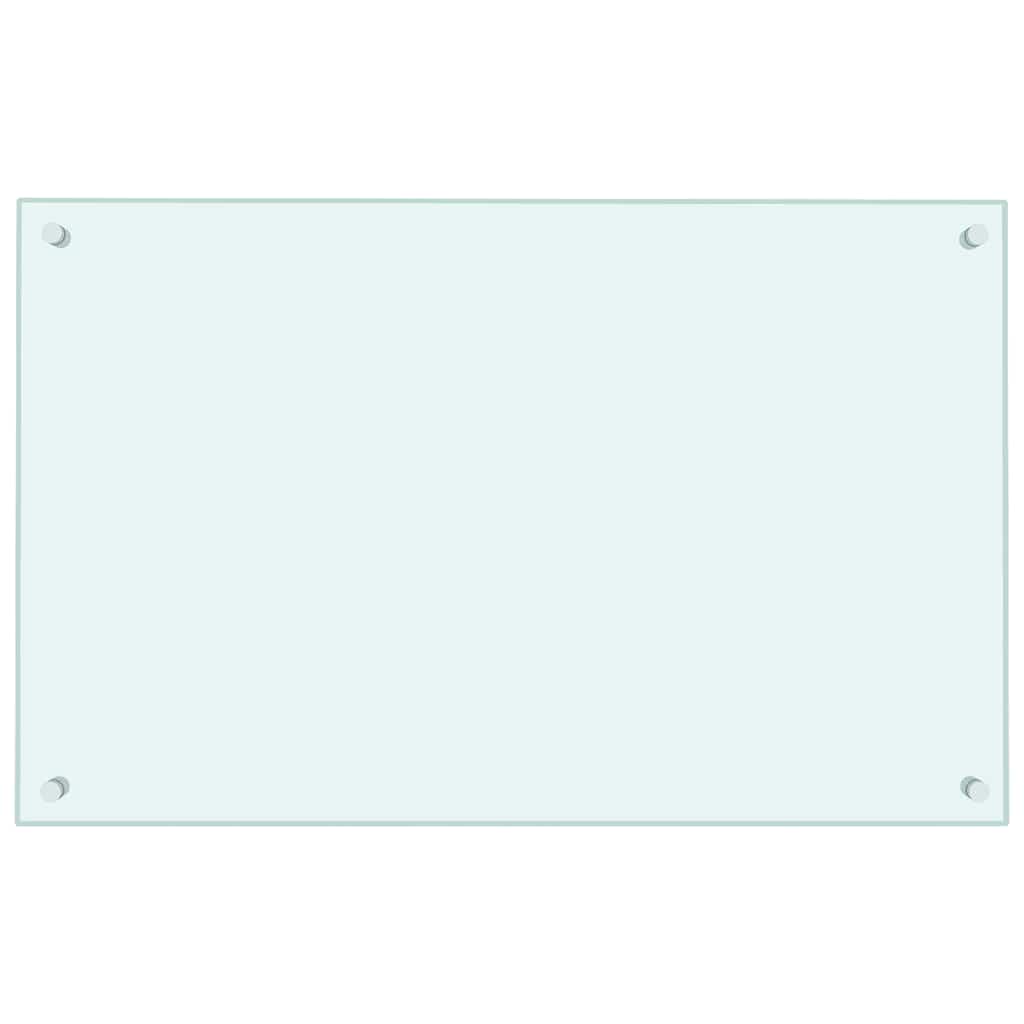VIDAXL FRAGE SEMBLE KITCHE 80x50 cm gehärtetes Glas weiß