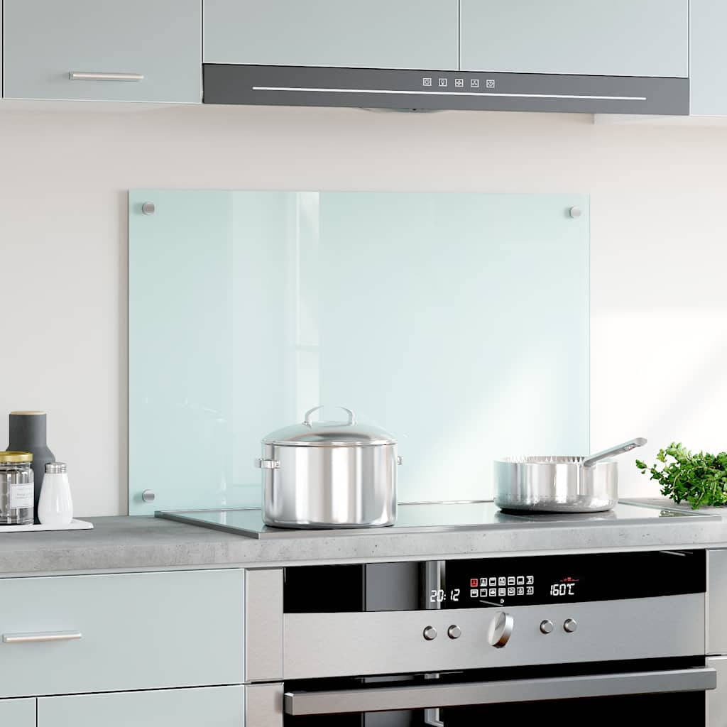 VIDAXL FRAGE SEMBLE KITCHE 80x50 cm gehärtetes Glas weiß