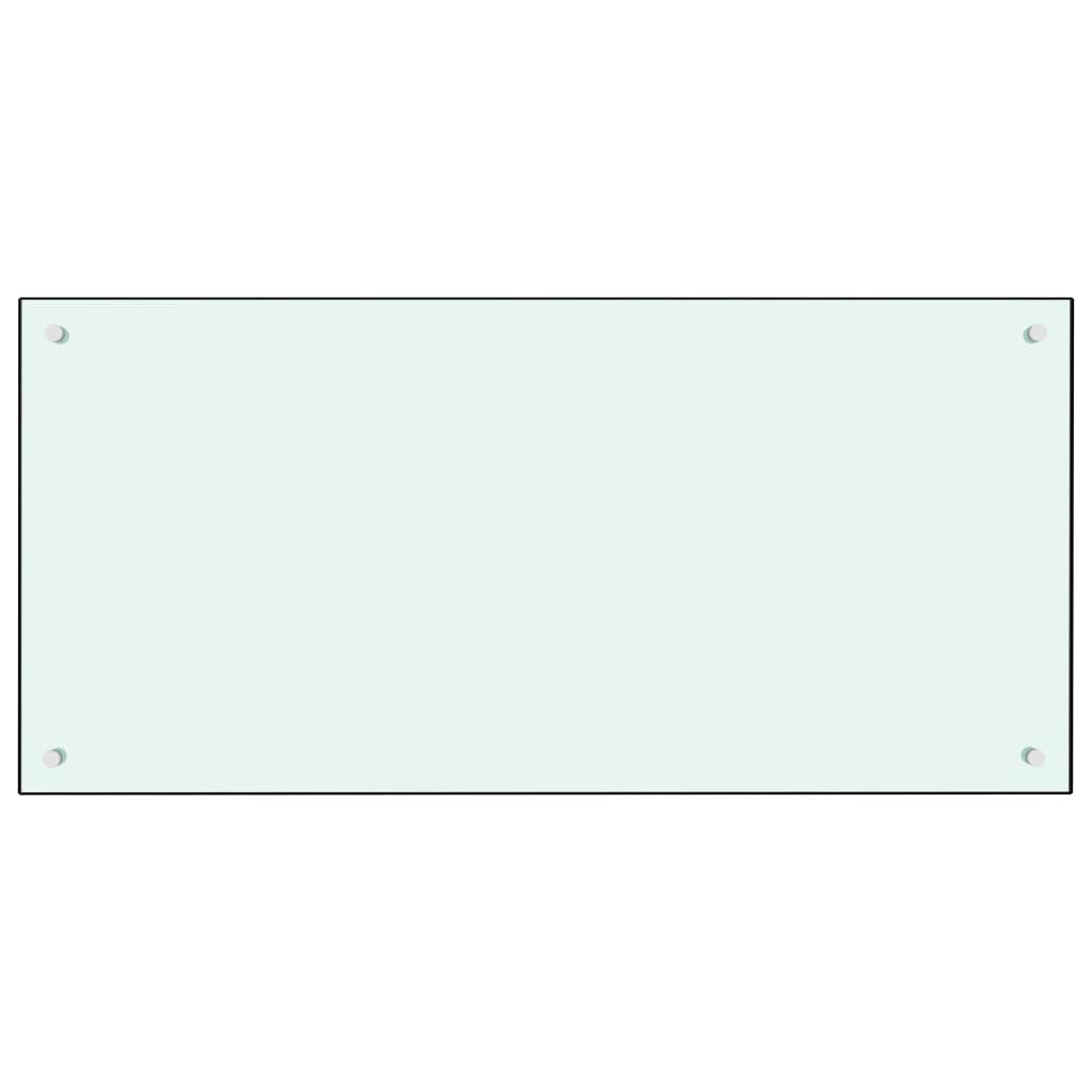 VIDAXL FRAGE SEMBLE KITCHE 100x50 cm gehärtetes Glas weiß