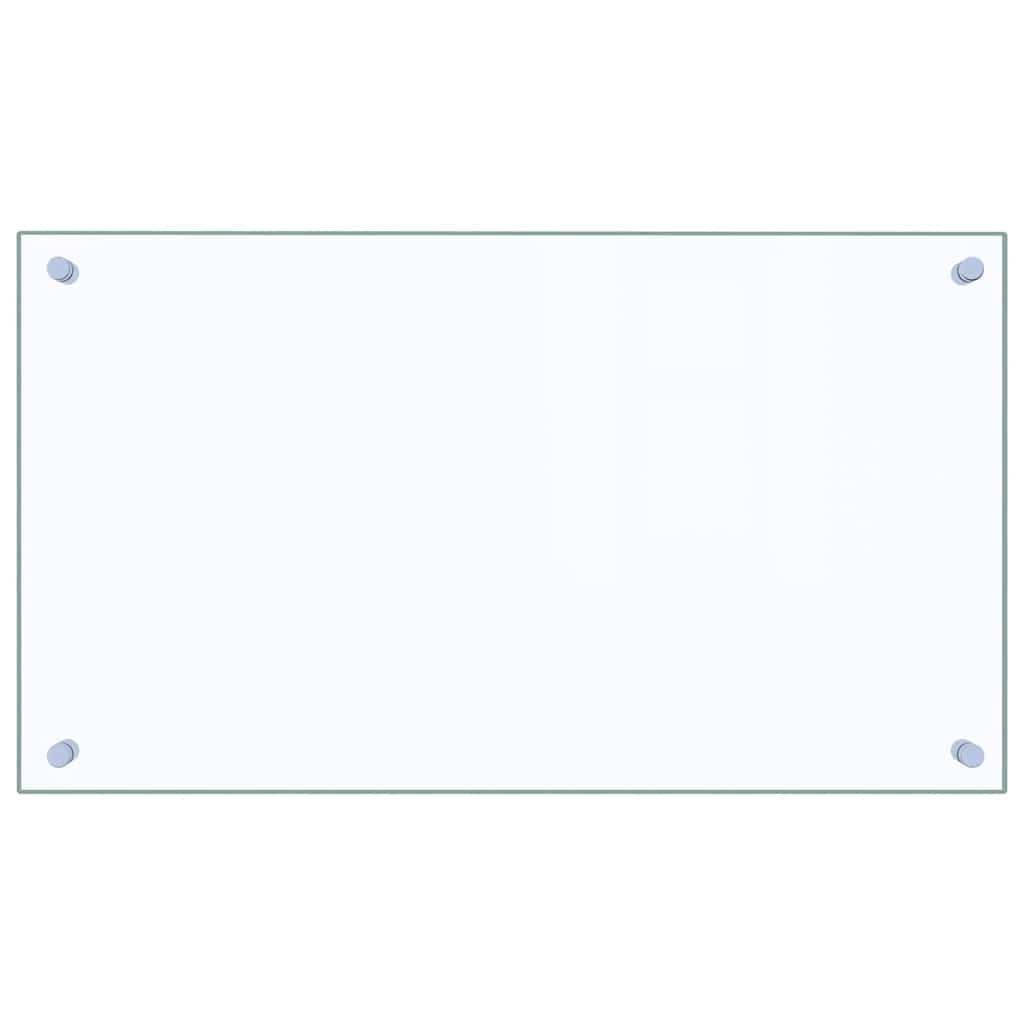 VIDAXL FRAGE SREBEN KÜCHE 70x40 cm Teralglas transparent