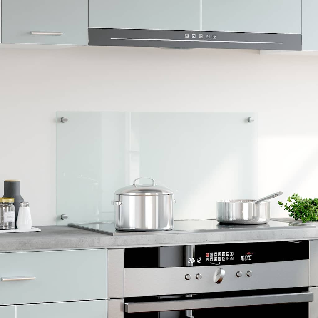 VIDAXL FRAGE SREBEN KITCHE 80x40 cm teral glas transparent