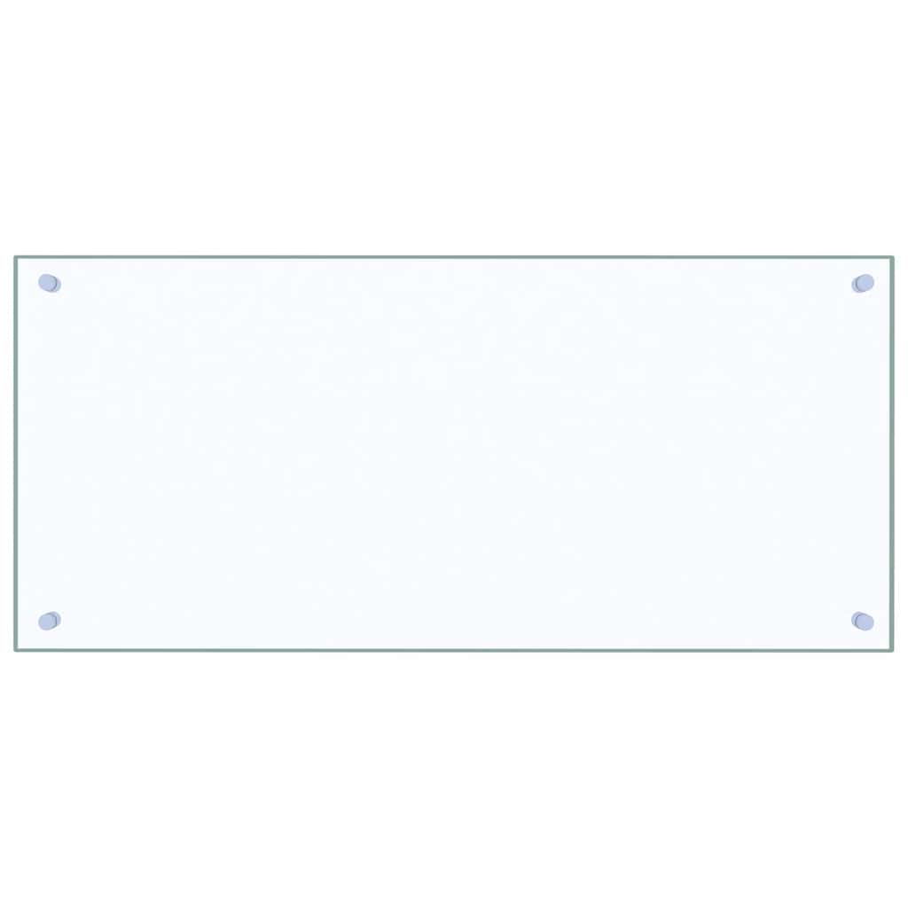 VIDAXL FRAGE SREBEN KITCHE 90x40 cm gehärtetes Glas transparent