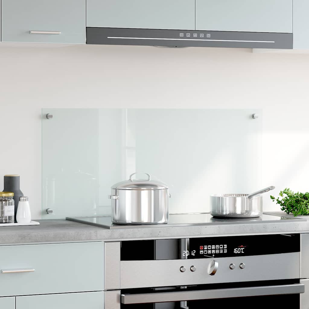 VIDAXL FRAGE SREBEN KITCHE 90x40 cm gehärtetes Glas transparent