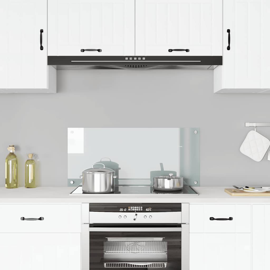 VIDAXL FRAGE SREBEN KITCHE 90x40 cm gehärtetes Glas transparent