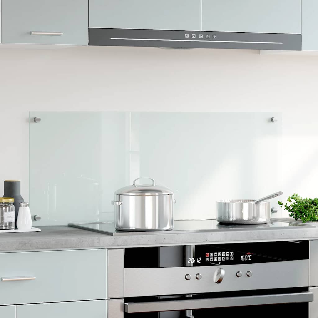 VIDAXL FRAGE SREBEN KITCHE 100x40 cm teral glas transparent