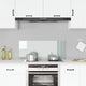 VIDAXL FRAGE SREBEN KITCHE 100x40 cm teral glas transparent