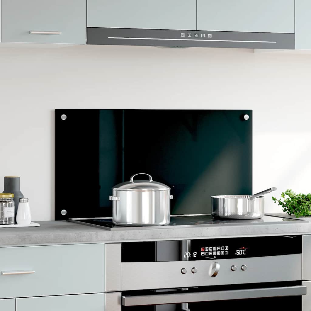 VIDAXL FRIADSEMINGEN KITCHE 80x40 cm termin Glas schwarz