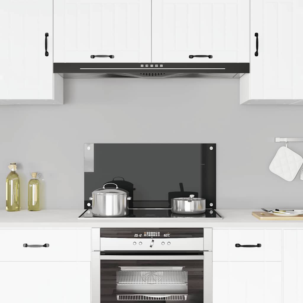 VIDAXL FRIADSEMINGEN KITCHE 80x40 cm termin Glas schwarz