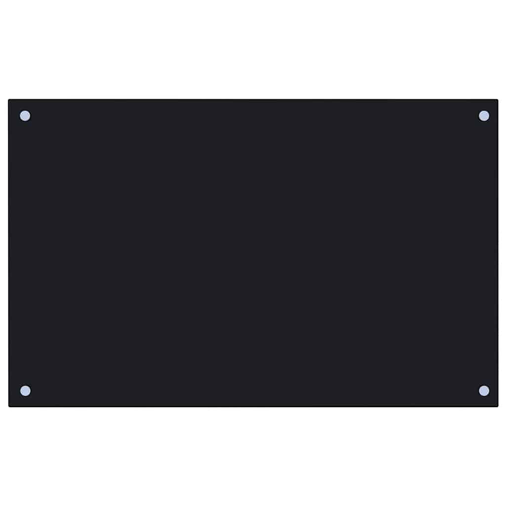 VIDAXL FRAGE SERBORK KITCHE 80x50 cm gehärtetes Glas schwarz