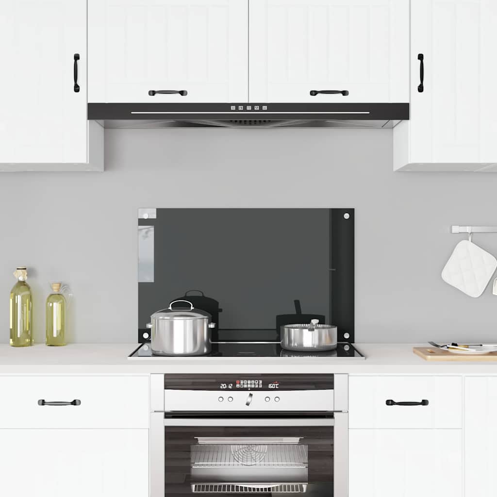 VIDAXL FRAGE SERBORK KITCHE 80x50 cm gehärtetes Glas schwarz