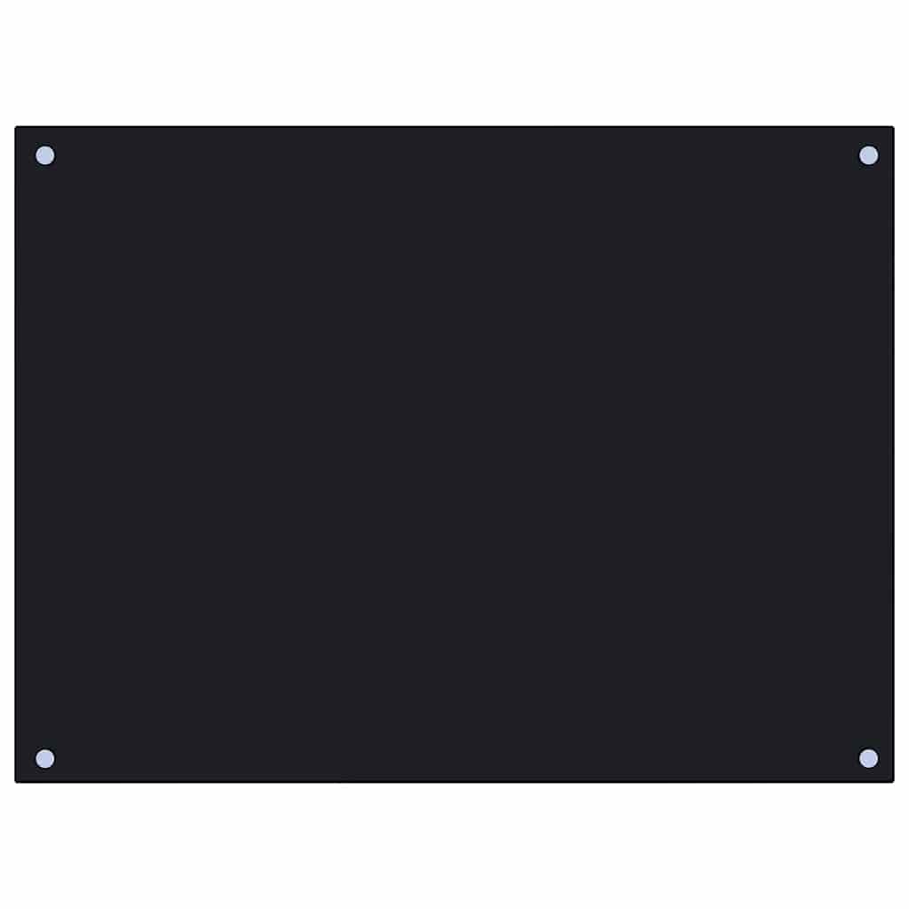 VIDAXL FRAGE SREBEN KITCHE 80x60 cm Terminglas schwarz