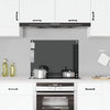 VIDAXL FRAGE SREBEN KITCHE 80x60 cm Terminglas schwarz