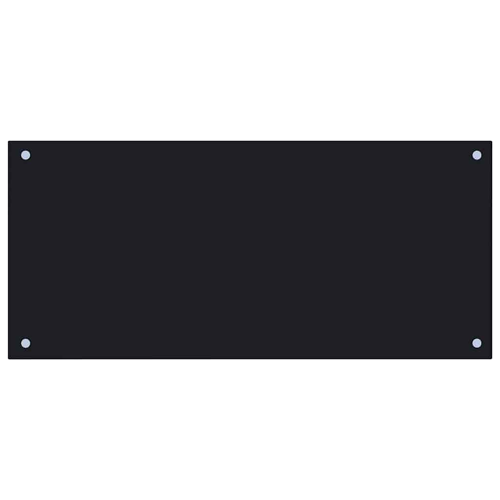 VIDAXL FRAGE SEMBLE KITCHE 90x40 cm gehärtetes Glas schwarz