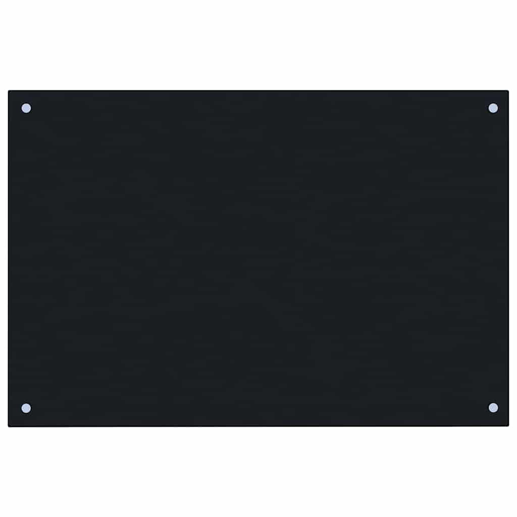 Vidaxl -Scheinküche 90x50 cm gehärtetes Glas schwarz