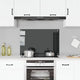 VIDAXL FRAGE SREBEN KITCHE 90x60 cm gehärtetes Glas schwarz