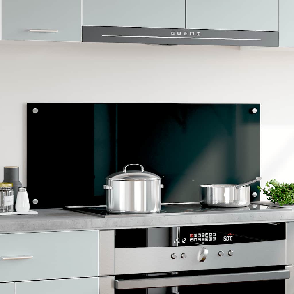 VIDAXL FRIADSEIM KITCHE 100x40 cm termin Glas schwarz
