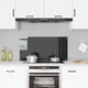 VIDAXL FRAGE SERBORK KITCHE 100x50 cm Temperiertes Glas schwarz
