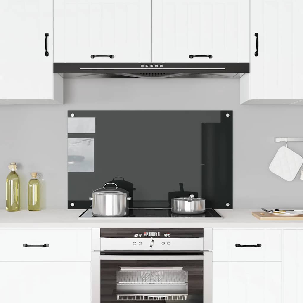 VIDAXL FRAGE SEMBORE KITCHE 100x60 cm termin glaglas schwarz