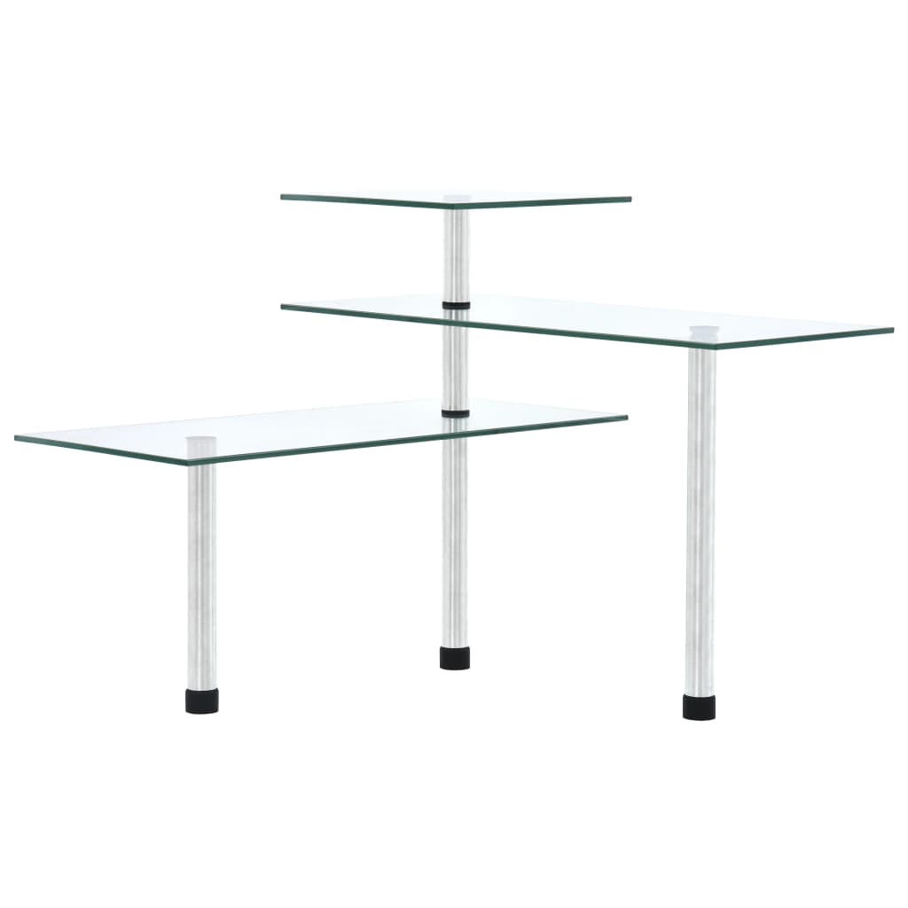 Vidaxl Eckschrank Küche 3-layer gehärtetes Glas