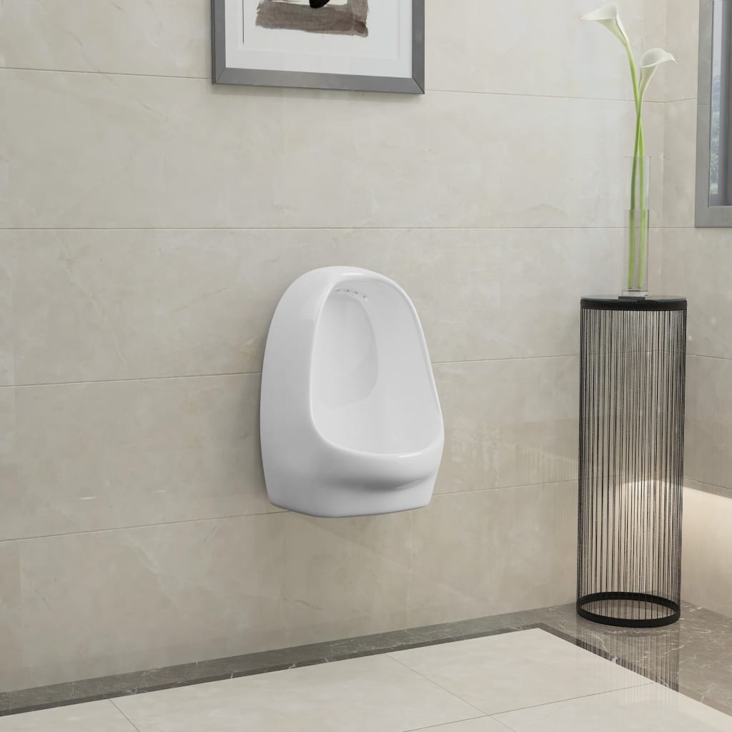 Vidaxl Wallurinoir mit Spulenventilkeramik weiß