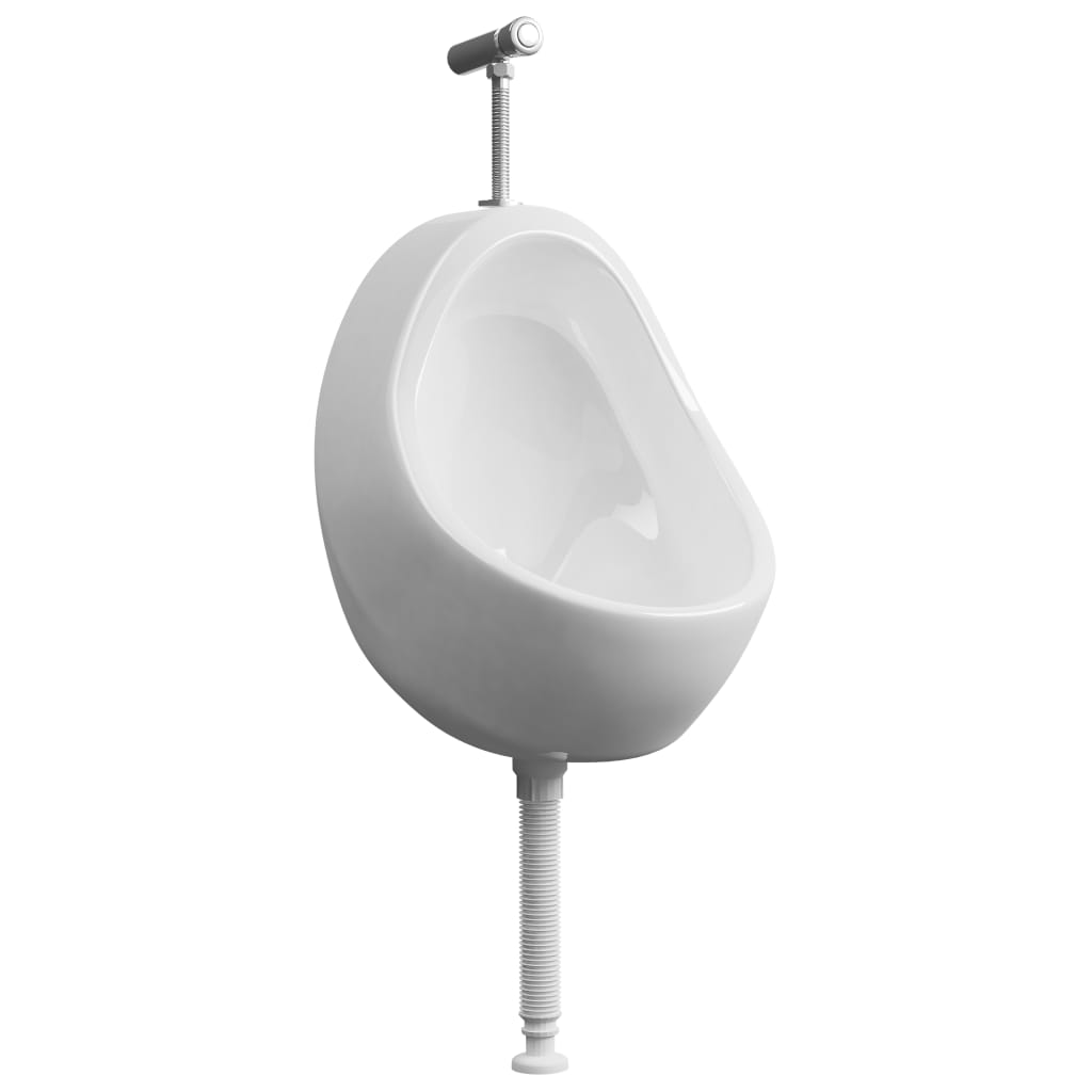 Vidaxl Wallurinoir mit Spulenventilkeramik weiß