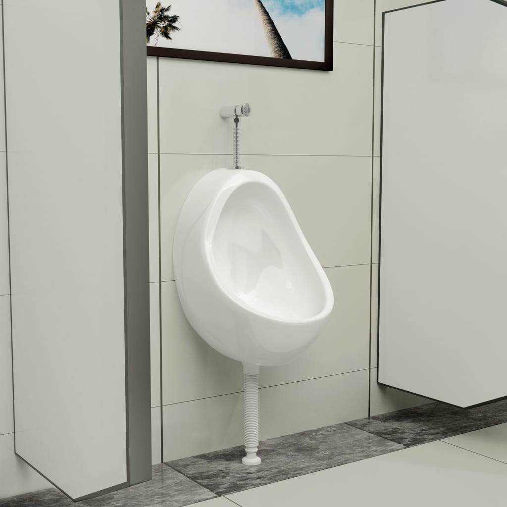 Vidaxl Wallurinoir mit Spulenventilkeramik weiß