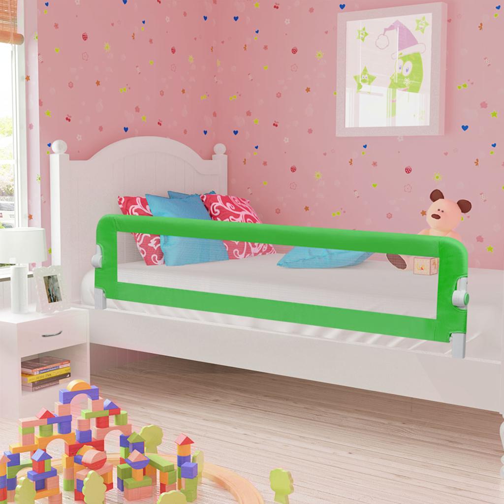 Vidaxl Bedhek Kleinkind 180x42 cm Polyestergrün