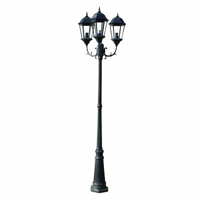 Vidaxl Garden Lant Brighton 3-Arms 230 cm dunkelgrün Schwarz