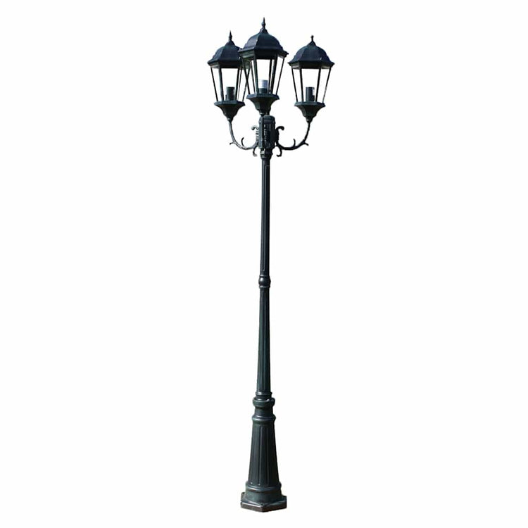 Vidaxl Garden Lant Brighton 3-Arms 230 cm dunkelgrün Schwarz