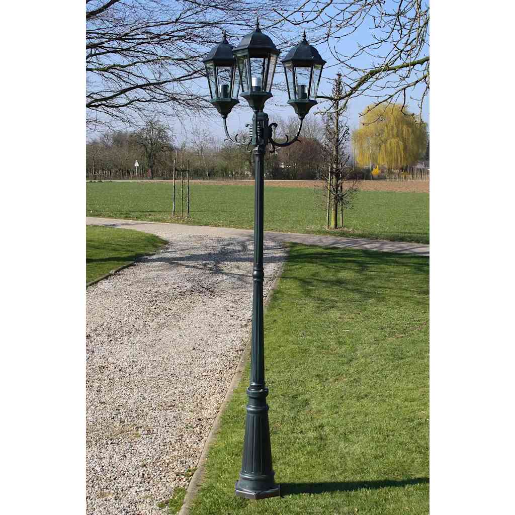 Vidaxl Garden Lant Brighton 3-Arms 230 cm dunkelgrün Schwarz