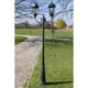 Vidaxl Gartenlaterne mit 2 Armen 230 cm Aluminium dunkelgrün Schwarz