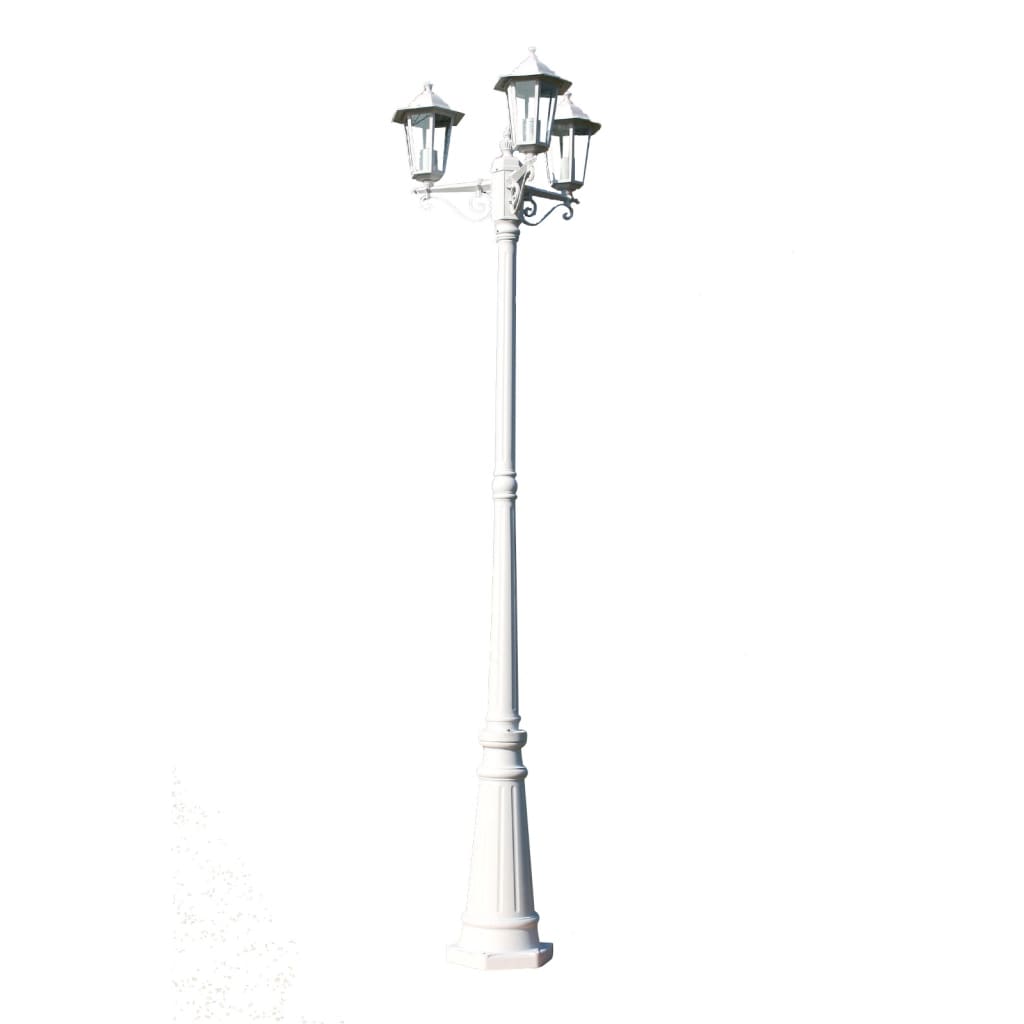 Vidaxl Garden Lant Kingston 3-Arms 215 cm Weiß