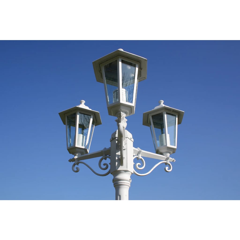 Vidaxl Garden Lant Kingston 3-Arms 215 cm Weiß